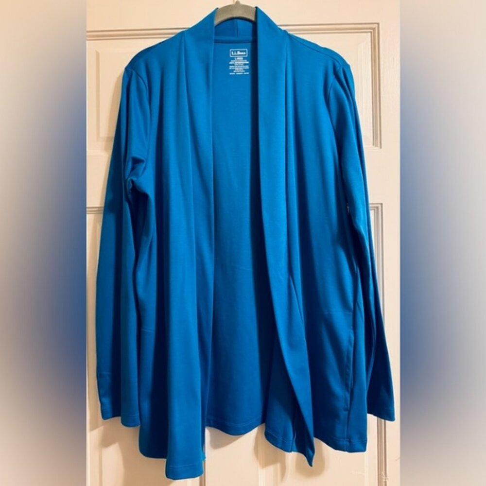 NWT LLBean Cotton Cardigan (L)